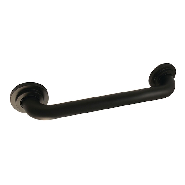 Contemporary DR414120 Manhattan 12" Decorative 1-1/4" OD Grab Bar, Matte Black, 14.81 L, Brass